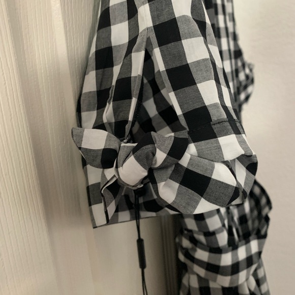 Calvin Klein Dress Size: 6 Color: Black, White, Gray checkers - Picture 4 of 8